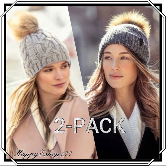 Bula Wool Blend Pom Beanies 